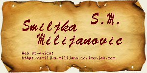 Smiljka Milijanović vizit kartica